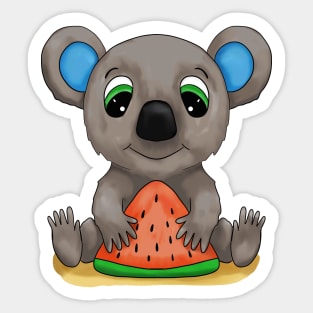 Koala and watermelon Sticker